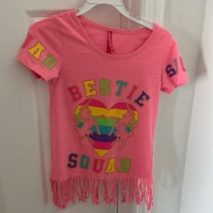 Girl’s Pink Fringe Shirt
